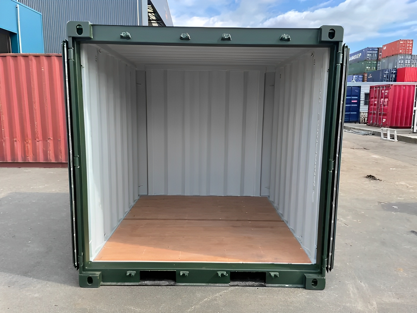 8ft one trip shipping container (green) 8ft one trip shipping container (green)