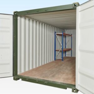 adjustable, heavy duty two tier container racking (single bay)