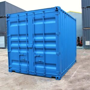 used 10ft cut down shipping container – wind & watertight steel storage unit