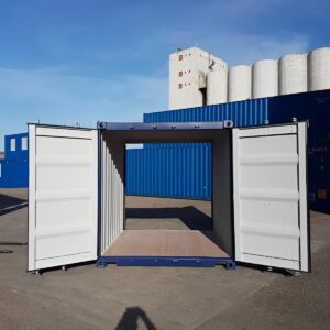10ft double door corten steel shipping container – iso & csc certified | front & rear access