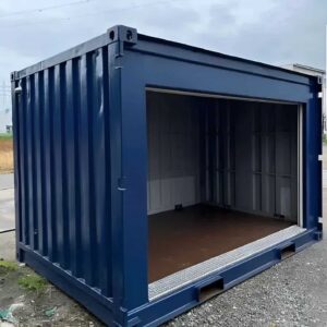 10ft side roll up door storage container – corten steel, weather resistant