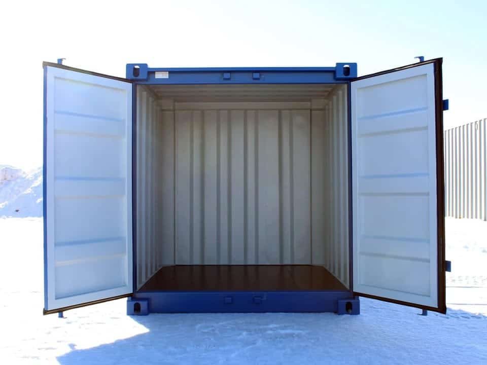 10ft x 8ft wind & watertight steel storage container – used, forklift friendly 10ft x 8ft wind & watertight steel storage container – used, forklift friendly