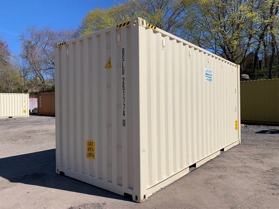 20′ x 8′ x 9.5′ tall– new high cube shipping/storage container – wind and watertight – beige 20′ x 8′ x 9.5′ tall– new high cube shipping/storage container – wind and watertight – beige