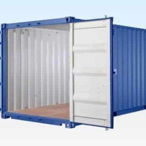 20ft blue shipping container – one trip | secure steel storage, iso standard