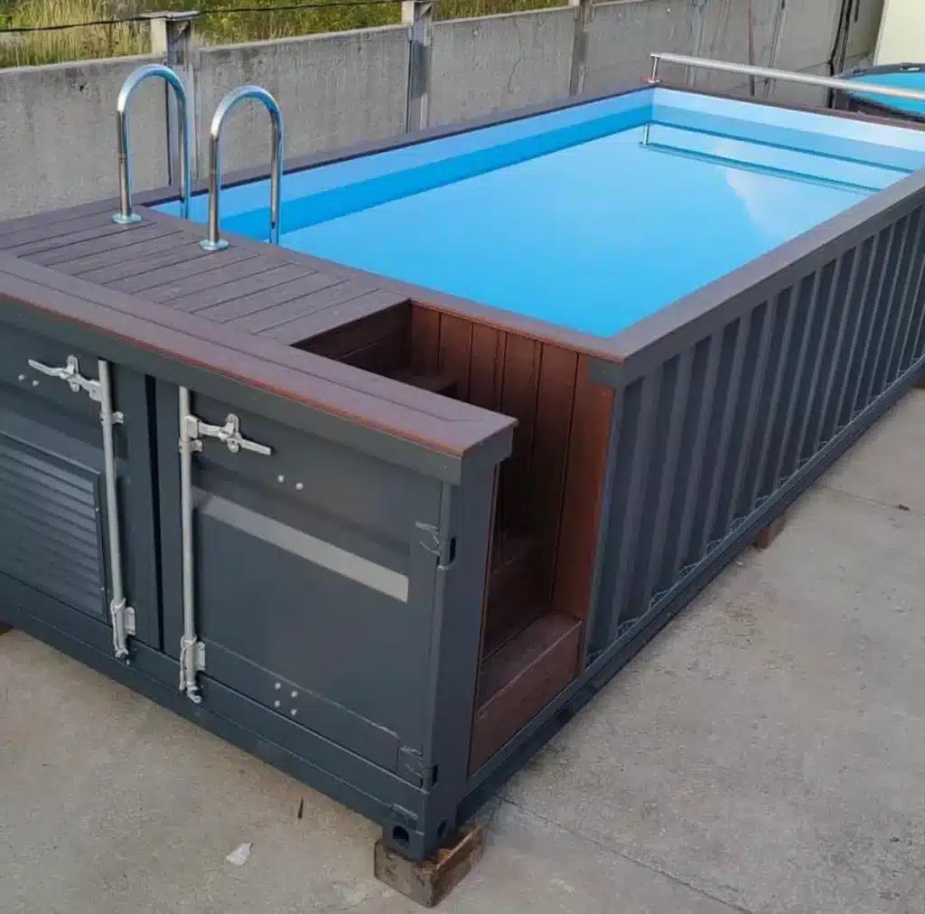 20ft container swimming pool – steel container pool with filtration system 20ft container swimming pool – steel container pool with filtration system