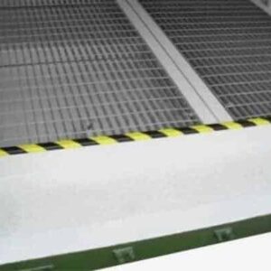 20ft open side bunded shipping container with mesh floor – heavy duty hazardous storage