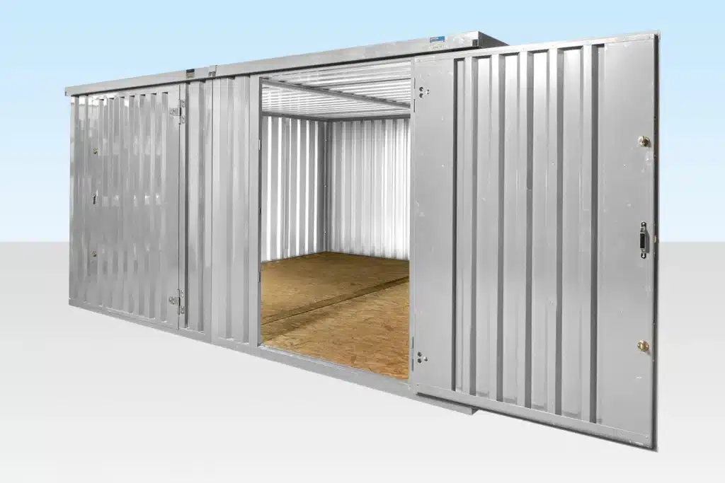 3m x 4.2m side linked flat pack container bundle (galvanised) 3m x 4.2m side linked flat pack container bundle (galvanised)