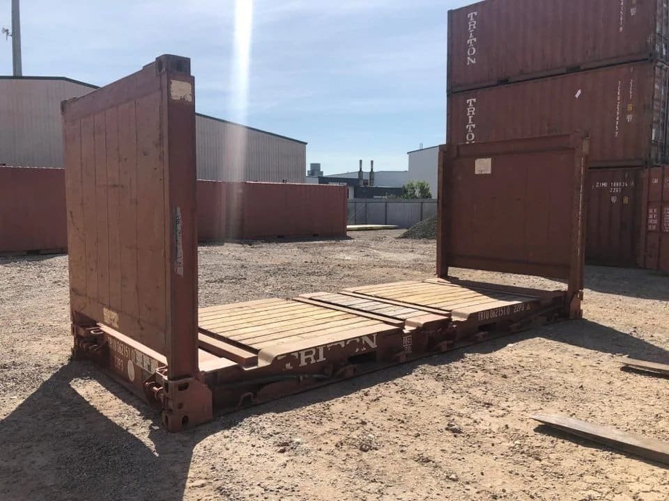 40ft x 8ft used flat rack shipping container 40ft x 8ft used flat rack shipping container