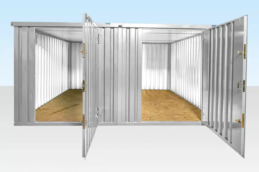 4m x 4.2m side linked flat pack container bundle (galvanised) 4m x 4.2m side linked flat pack container bundle (galvanised)