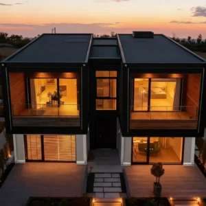 luxury 3 bedroom prefabricated modular container home villa for sale