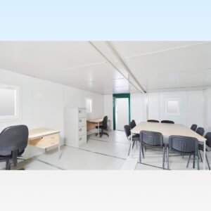 6.5m x 4.6m side linked flat pack container office