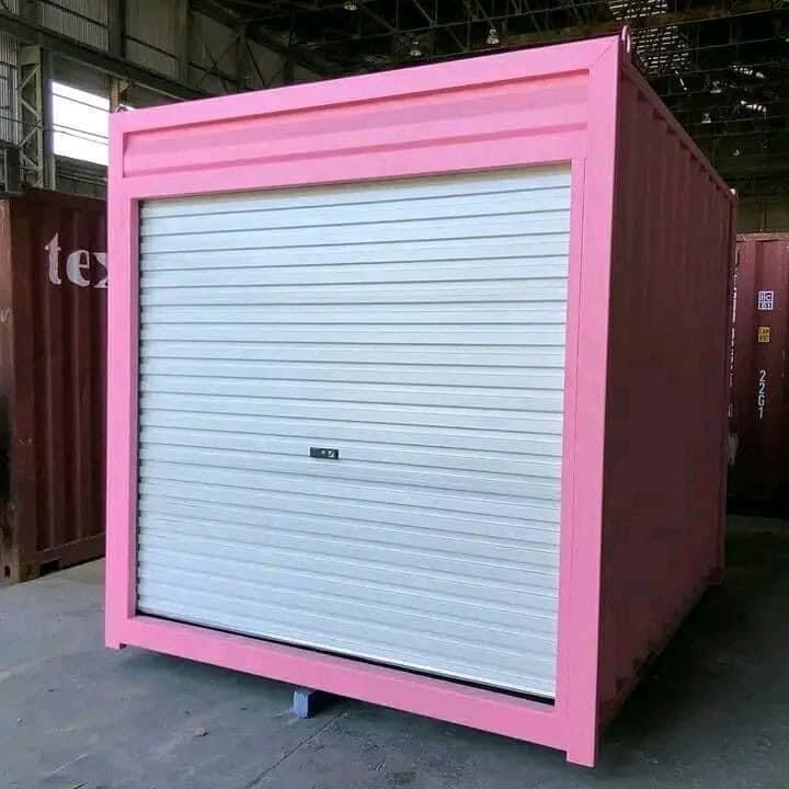 10 ft pink container with roll‑up door 10 ft pink container with roll‑up door