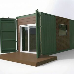 20ft jack hunting container cabin | off grid container home with kitchen & rooftop deck