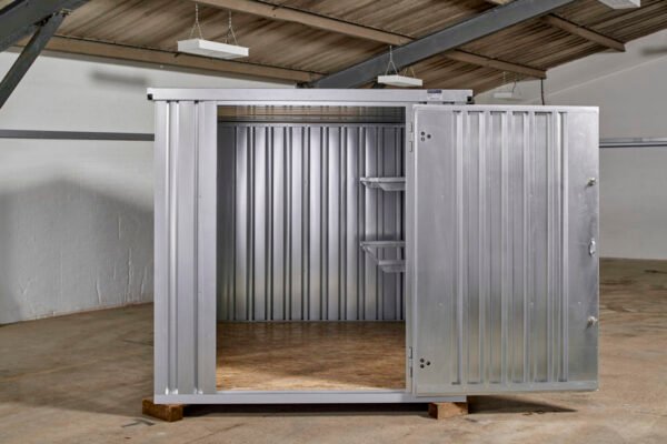 3m x 2.1m flat pack storage container – galvanised 3m x 2.1m flat pack storage container – galvanised