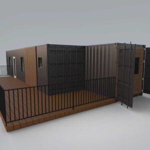 luxury 2 bedroom shipping container home | the clark | two 40ft containers