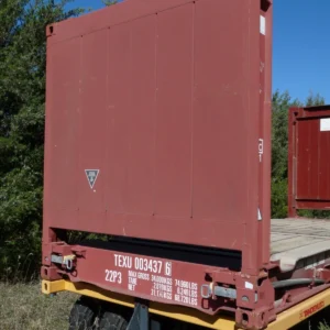 20′ flat rack shipping container – one trip, for equipment, oversize items