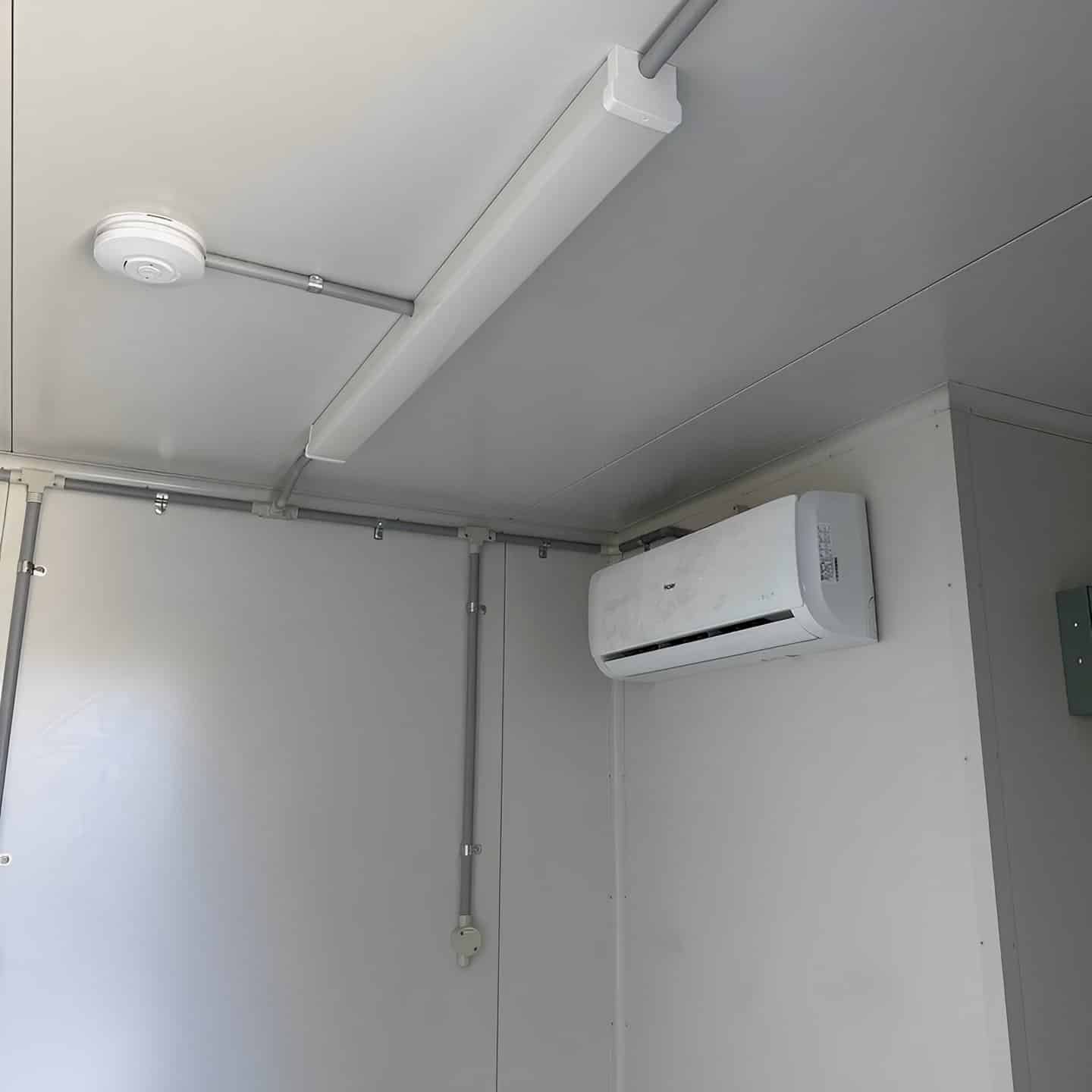 white modified 10ft shipping container with ac white modified 10ft shipping container with ac